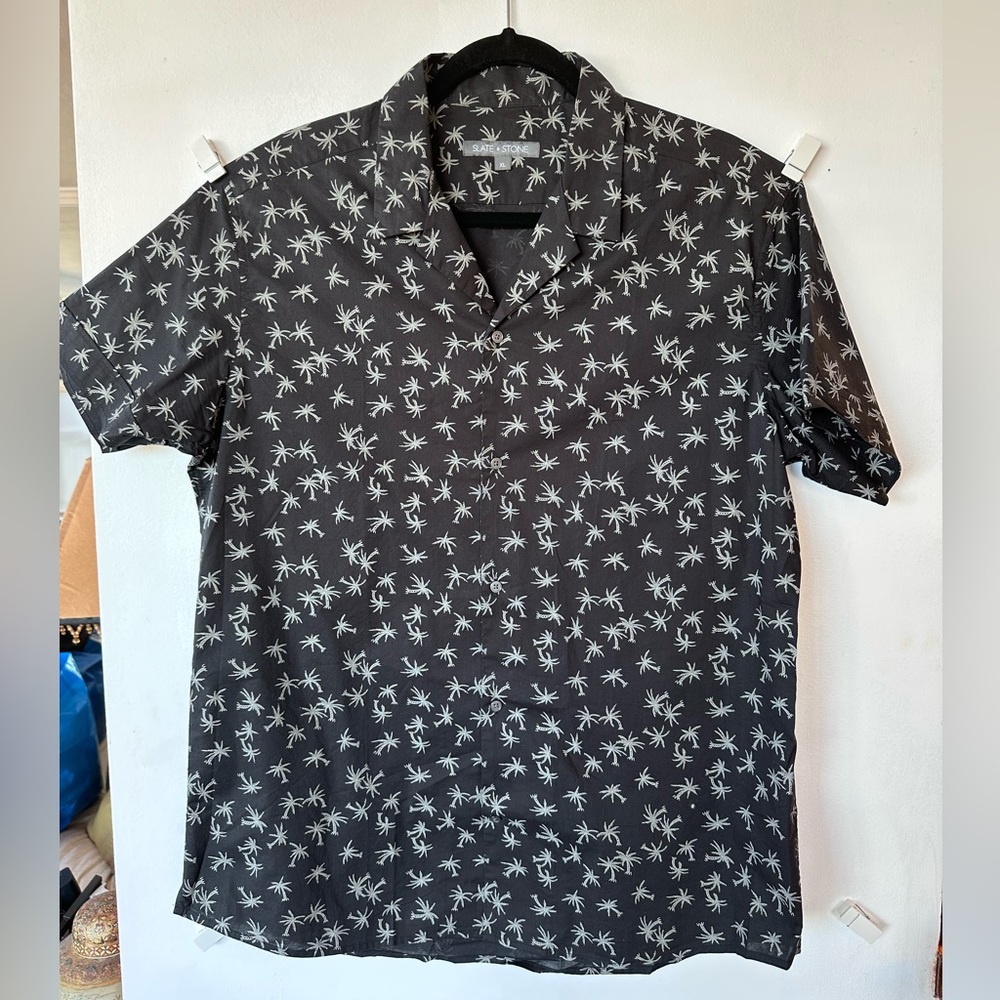 Slate and Stone Palm Printed Shirt -100% Cotton -XL